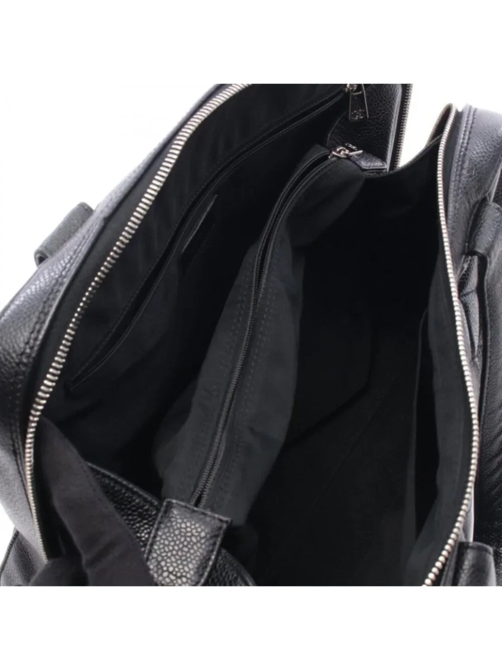 Chanel Tote Quilted Black Caviar Leather